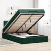 vidaXL Cadre de lit ottoman avec matelas vert fonc&eacute; 120x200 cm velours