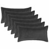 vidaXL Housse de coussin 6 pc HOUTEN Gris fonc&eacute; 40 x 80 cm Boucl&eacute;