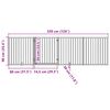 vidaXL Porte pour chien pliable &agrave; 4 panneaux, marron, 320 cm, bois de peuplier
