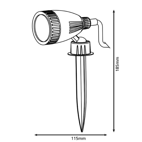 EGLO Projecteur à LED d'extérieur Nema 1 3 W Noir 93384