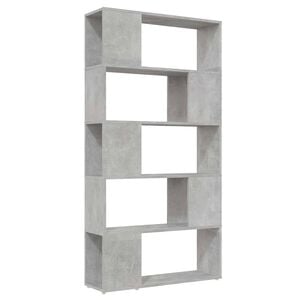 vidaXL Biblioth&egrave;que de s&eacute;paration Gris b&eacute;ton 80x24x155 cm