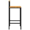 vidaXL Tabourets de bar lot de 2 noir r&eacute;sine tress&eacute;e et bois d'acacia