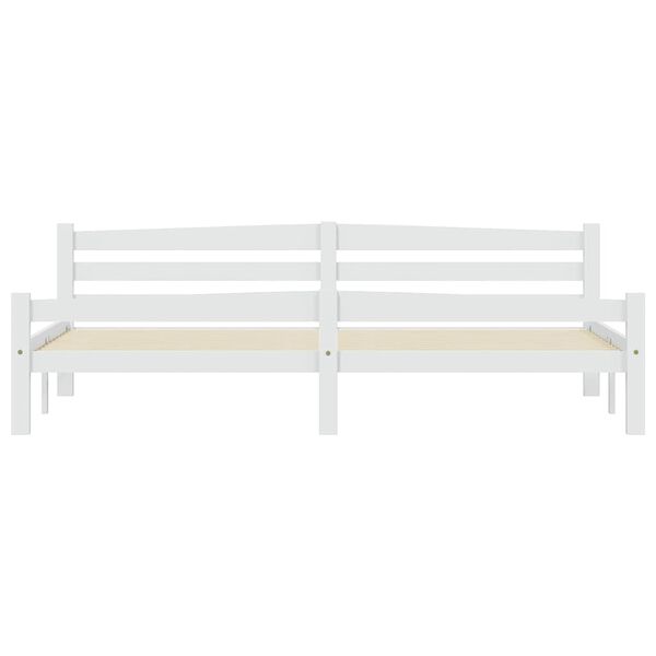 vidaXL Cadre de lit sans matelas blanc bois massif de pin 200x200 cm