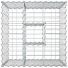 vidaXL Lit sur&eacute;lev&eacute; gabion Argent&eacute; 60 x 60 x 55 cm Acier galvanis&eacute;