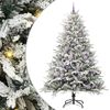 vidaXL Arbre de No&euml;l artificiel pr&eacute;-&eacute;clair&eacute; avec ensemble de boules