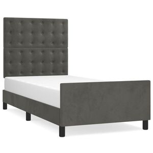 vidaXL Cadre de lit sans matelas gris fonc&eacute; 80x200 cm velours