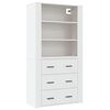 vidaXL Buffet haut Blanc Bois d'ing&eacute;nierie