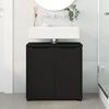 vidaXL Armoire de lavabo de salle de bain Noir 60 x 30 x 60 cm