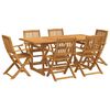 vidaXL Ensemble &agrave; manger de jardin 7 pcs bois massif d'acacia
