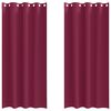 vidaXL Rideaux occultants avec anneaux 2 pc Bordeaux 245 x 140 cm