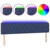 vidaXL T&ecirc;te de lit &agrave; LED Bleu 180x7x78/88 cm Tissu