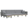 vidaXL Canap&eacute;-lit en forme de L gris clair 275x140x70 cm tissu