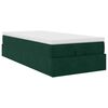 vidaXL Cadre de lit ottoman avec matelas vert fonc&eacute; 90x200 cm velours