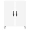 vidaXL Buffet haut Blanc 69,5x34x180 cm Bois d'ing&eacute;nierie