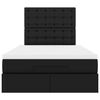 VidaXL Cadre de lit ottoman avec matelas noir 120x200 cm similicuir