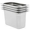 vidaXL R&eacute;cipients Gastronorm 4 pcs GN 1/3 200 mm Acier inoxydable