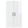 vidaXL Armoire de cuisine avec &eacute;tag&egrave;re Blanc brillant 60 x 31 x 100 cm
