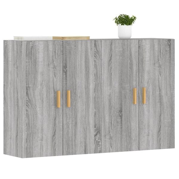 vidaXL Armoires murales 2 pcs sonoma gris bois d'ingénierie