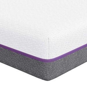 vidaXL Matelas Blanc et Gris 180 x 200 cm Mousse &agrave; m&eacute;moire de forme