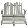 vidaXL Chaise de jardin Adirondack 2 places et repose-pied sapin gris