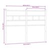 vidaXL T&ecirc;te de lit de remplacement ch&ecirc;ne sonoma 120 cm fer et bois d&rsquo;ing&eacute;nierie