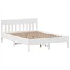 vidaXL Cadre de lit sans matelas blanc 150x200 cm bois de pin massif