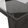vidaXL Ensemble &agrave; manger de jardin coussins 7pcs Noir R&eacute;sine tress&eacute;e