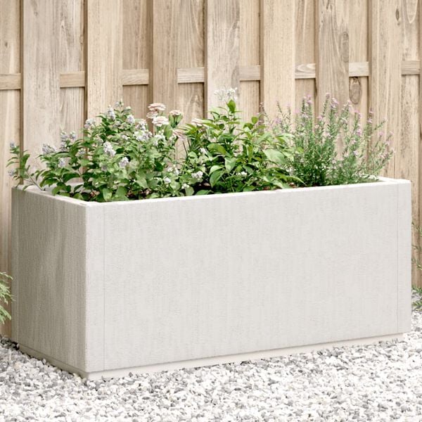 vidaXL Jardinière blanc 80x36x35 cm PP
