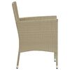 vidaXL Ensemble à manger de jardin et coussins 7 pcs Poly rotin Beige
