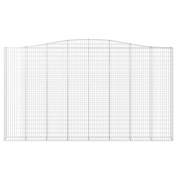 vidaXL Paniers &agrave; gabions arqu&eacute;s 3 pcs 400x30x220/240 cm Fer galvanis&eacute;