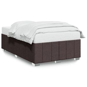 vidaXL Cadre de lit sans matelas marron fonc&eacute; 120x190 cm tissu