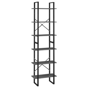 vidaXL &Eacute;tag&egrave;re de rangement Gris 60x30x210 cm Bois d'ing&eacute;nierie