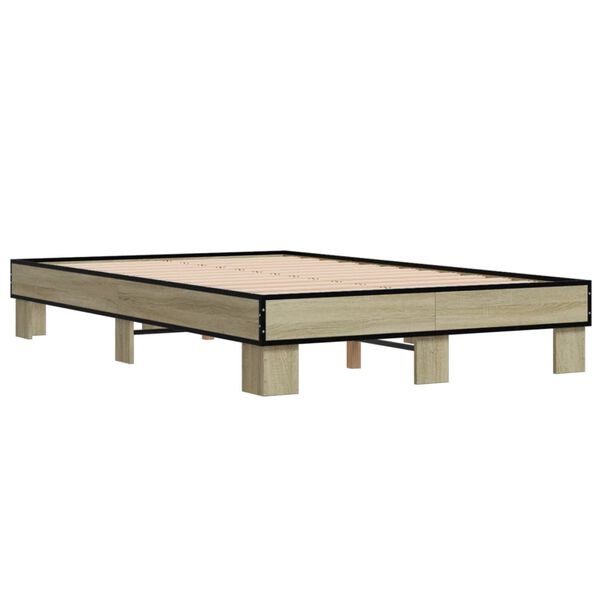 vidaXL Cadre de lit sans matelas ch&ecirc;ne sonoma 140x200 cm