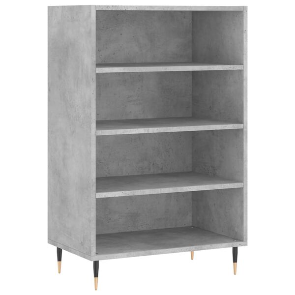 vidaXL Buffet haut gris b&eacute;ton 57x35x90 cm bois d'ing&eacute;nierie
