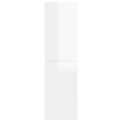 vidaXL Meuble TV Blanc brillant 30,5x30x110 cm Bois d’ingénierie
