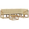 vidaXL Ensemble de canap&eacute;s d'ext&eacute;rieur 6 pc Blanc et Beige