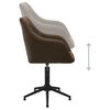 vidaXL Chaise pivotante de bureau Marron fonc&eacute; Tissu