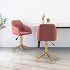 vidaXL Chaises pivotantes &agrave; manger lot de 2 rose velours