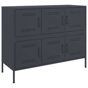 vidaXL Buffet anthracite 100,5x39x79 cm acier