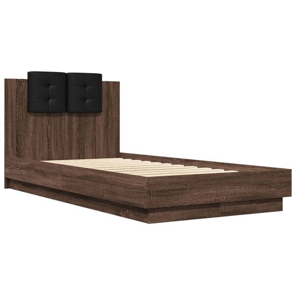 vidaXL Cadre de lit sans matelas chêne marron 90x190 cm