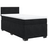 vidaXL Sommier à lattes de lit avec matelas Noir 100x200 cm Velours