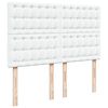 VidaXL Cadre de lit ottoman avec matelas blanc 140x200 cm similicuir
