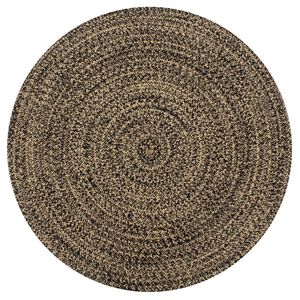 vidaXL Tapis fait &agrave; la main Jute Noir et naturel 90 cm