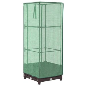 vidaXL Jardini&egrave;re sur&eacute;lev&eacute;e avec housse aspect rotin 40x40x123 cm