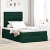 vidaXL Cadre de lit ottoman avec matelas vert fonc&eacute; 120x190 cm velours