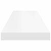 vidaXL &Eacute;tag&egrave;res murales flottantes 2 pcs blanc 90x23,5x3,8 cm MDF