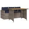 vidaXL Ensemble &agrave; manger de jardin et coussins 2 pcs gris rotin