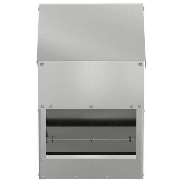 vidaXL Mangeoire pour poules Argent 21 x 16 x 33 cm Acier galvanisé