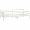 vidaXL Lit de repos avec matelas 90x200 cm Blanc Bois de pin massif