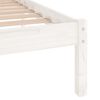 vidaXL Cadre de lit sans matelas blanc 150x200 cm bois de pin massif